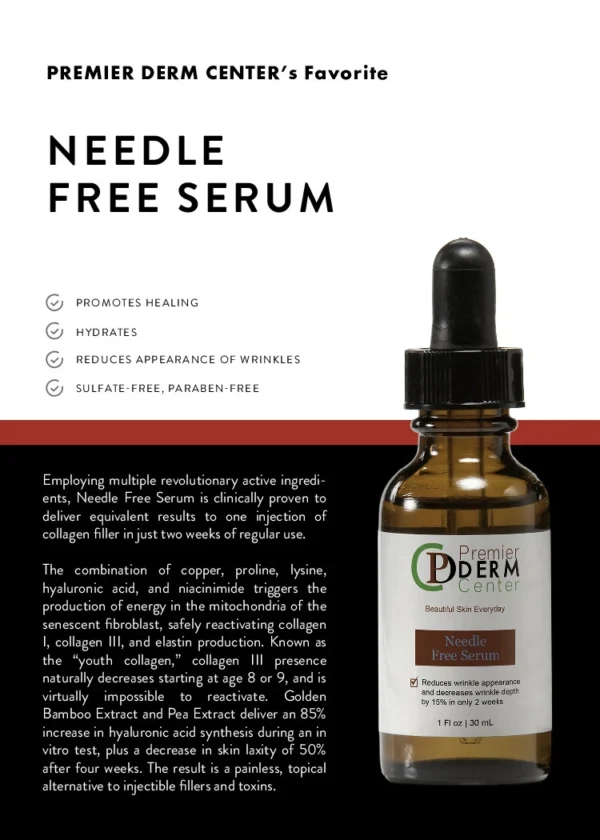 Needle Free Serum | Premier Derm Center PLLC | Houston, TX